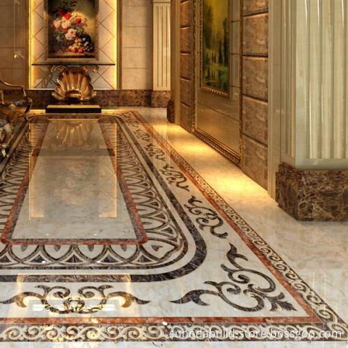 2016 popular magnificent hall decorative flower marble floor tile